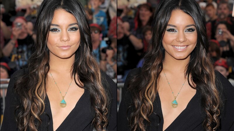 woman with long hair smiling