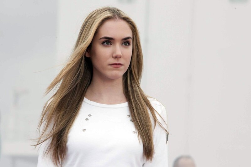 Woman with Long Hair — White, Neutral, Photograph, White Shirt, Long Hair, Blonde