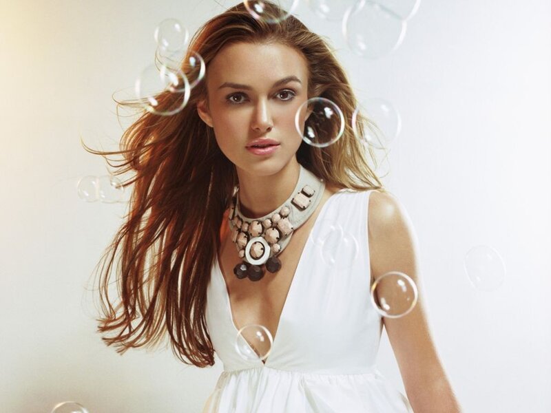 Woman with Long Hair — White, Serene, Photograph, Bubbles