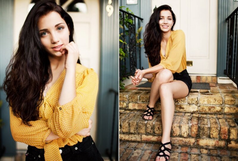 Woman with Long Hair — Yellow, Casual