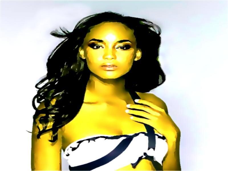 Woman with Long Hair — Yellow, Dramatic