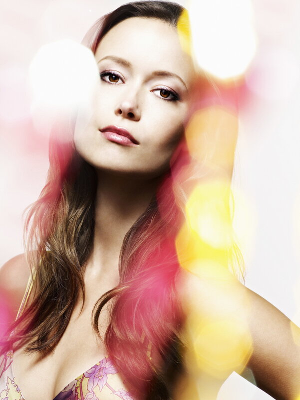 Woman with Long Hair — Yellow, Dreamy, Photograph, Light Effects
