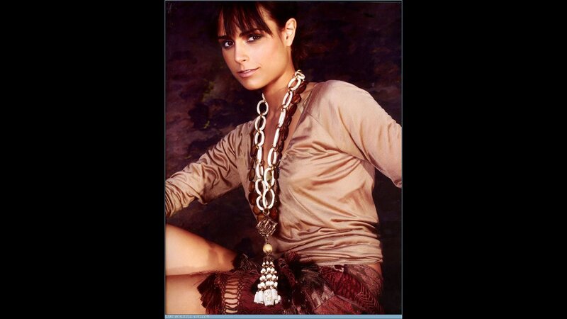 Woman with Long Necklace — Brown