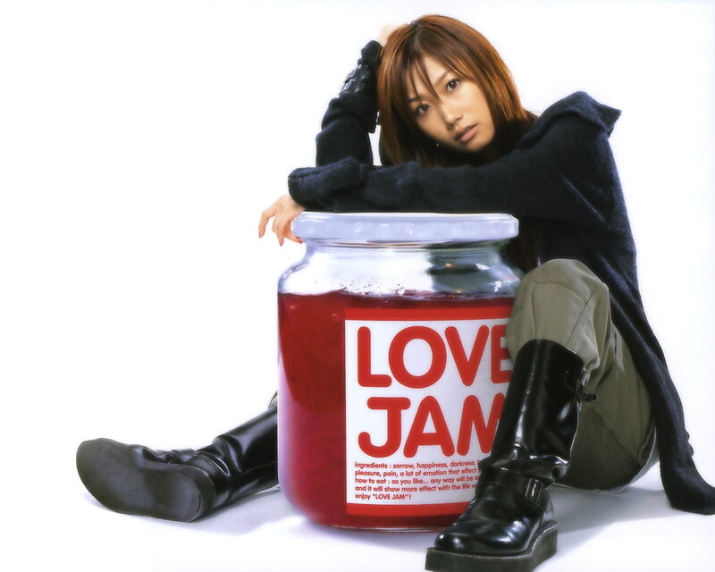 Woman with love jam jar