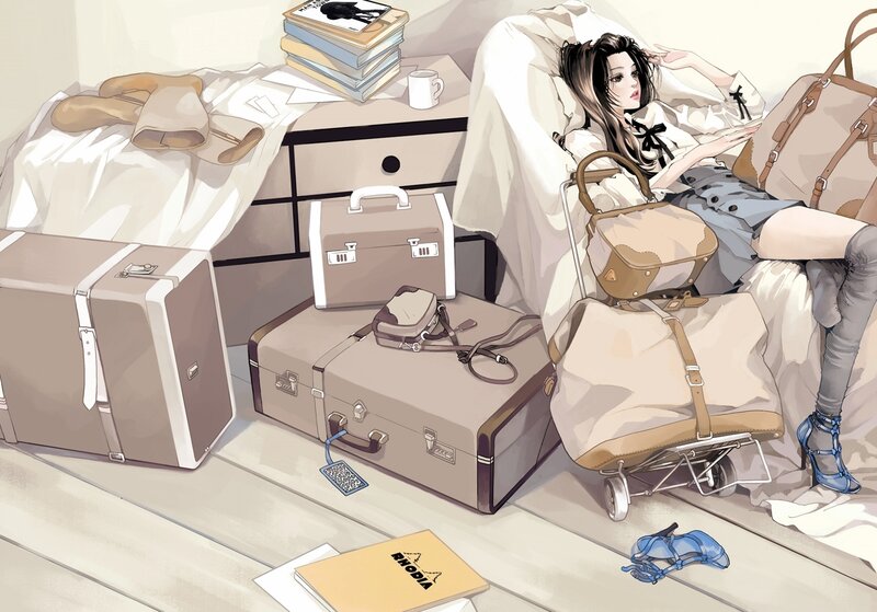 Woman with Luggage