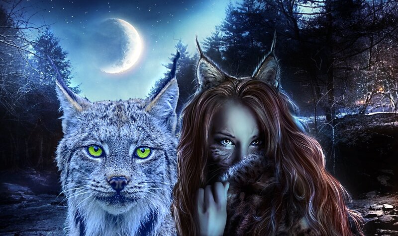 Woman with Lynx Features