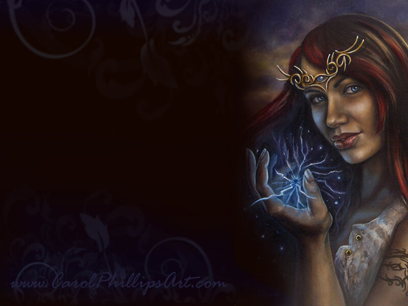 woman with magical energy