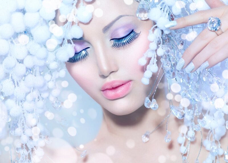 Woman with Makeup and Accessories