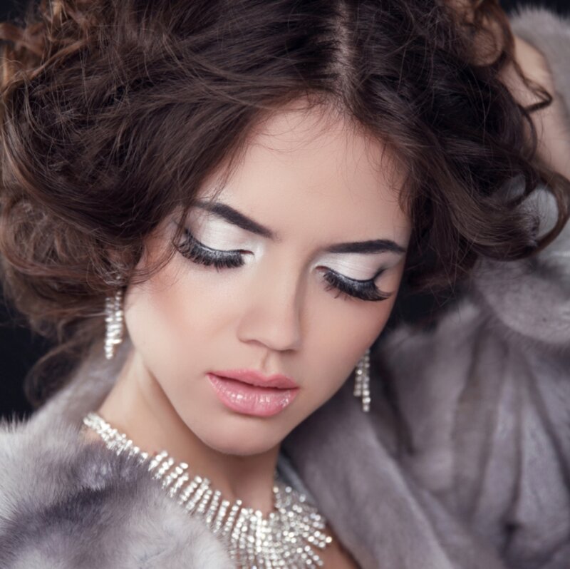 Woman with Makeup and Fur Coat