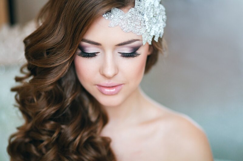 Woman with Makeup and Headpiece — Brown