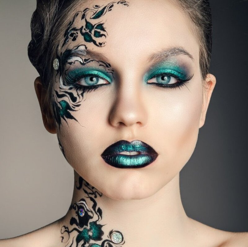 Woman with Makeup Art