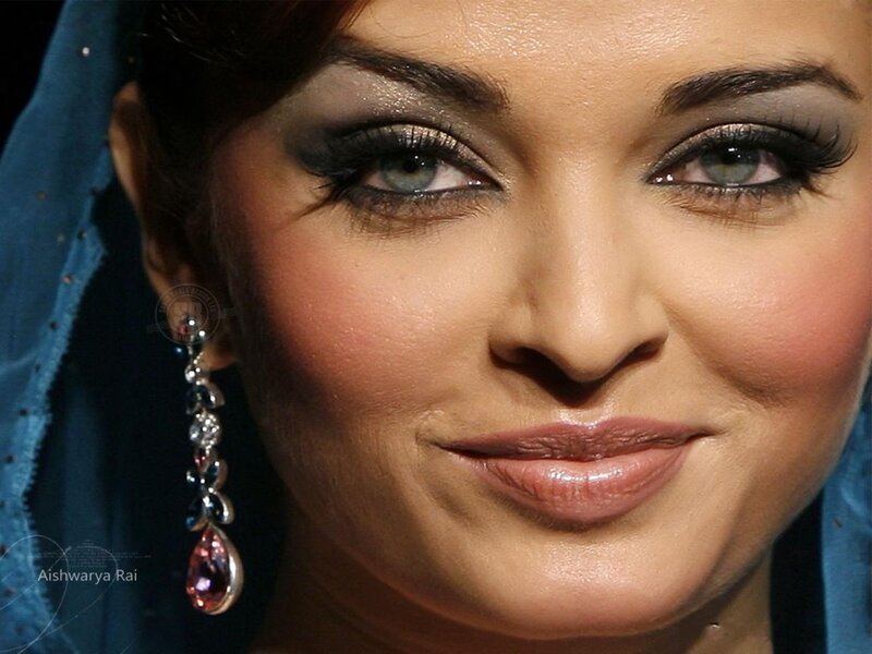 Woman with Makeup — Blue