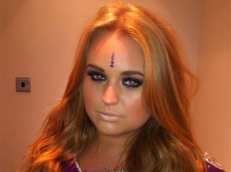 Woman with Makeup — Brown, Neutral, Photograph, Hair