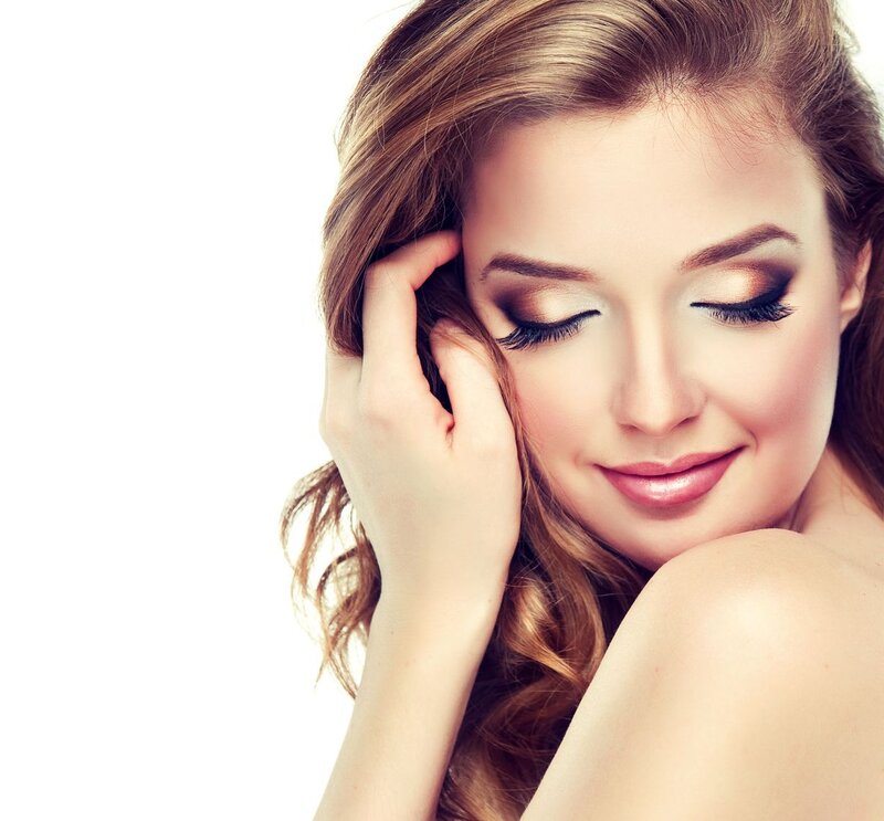 Woman with Makeup — Brown, Serene