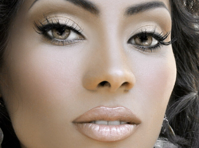 Woman with Makeup — Brown