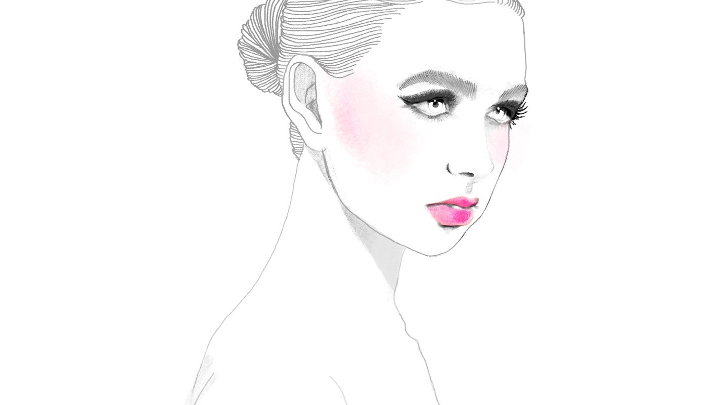 woman with makeup illustration