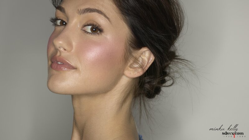 woman with makeup in profile