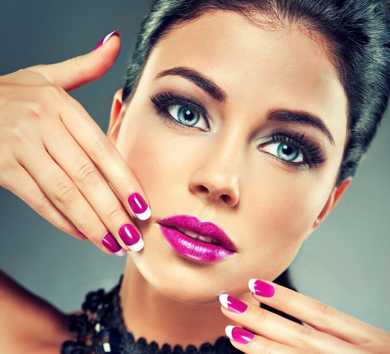 Woman with Makeup — Pink, Dramatic, Photograph, Nails