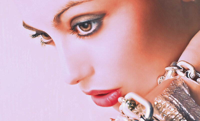 Woman with Makeup — Pink, Dramatic, Photograph