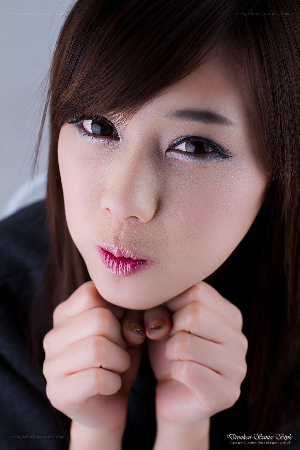 woman with makeup posing