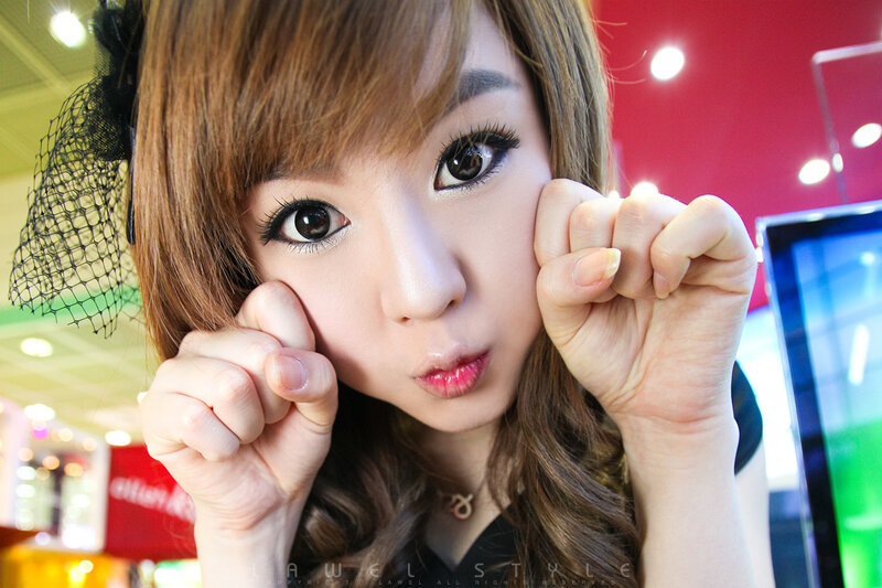 woman with makeup posing