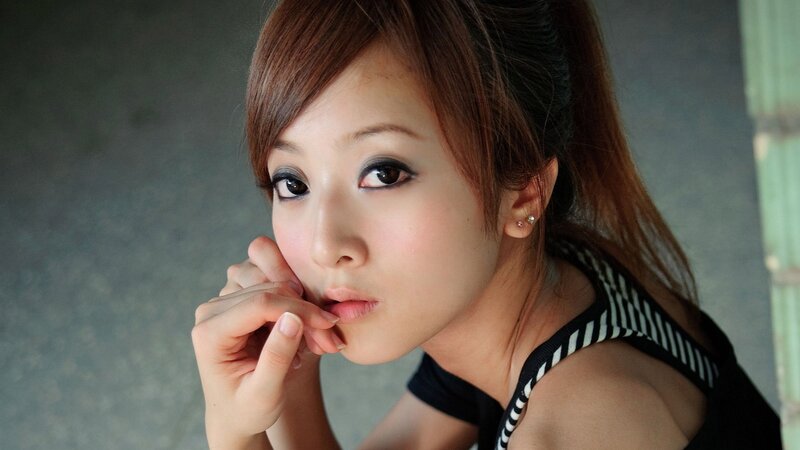 woman with makeup posing