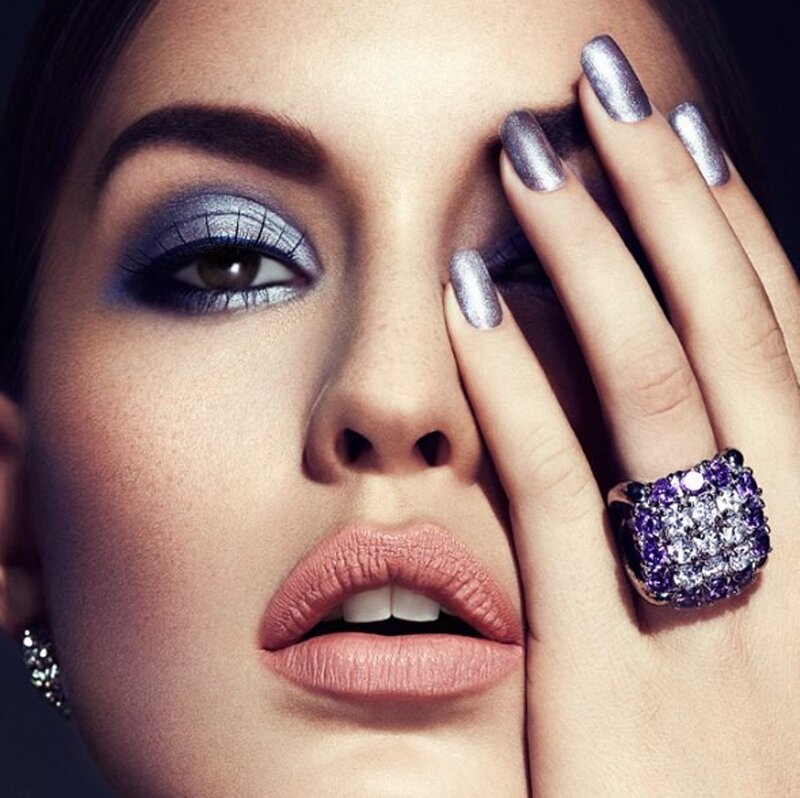 Woman with Makeup — Silver