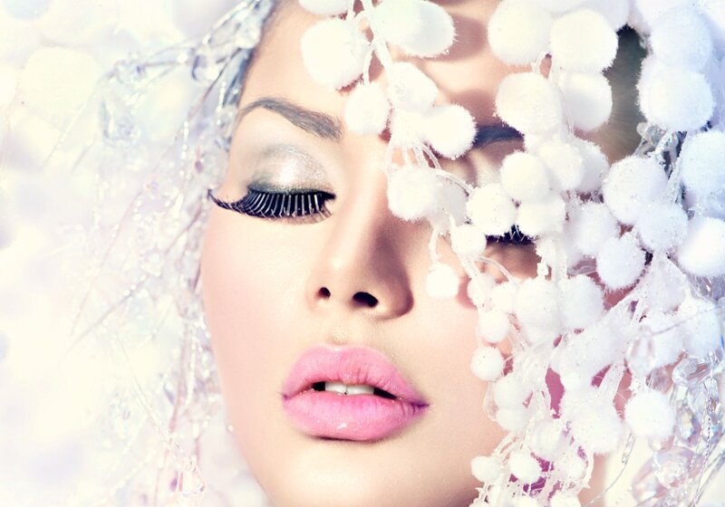 Woman with Makeup — White, Dreamy