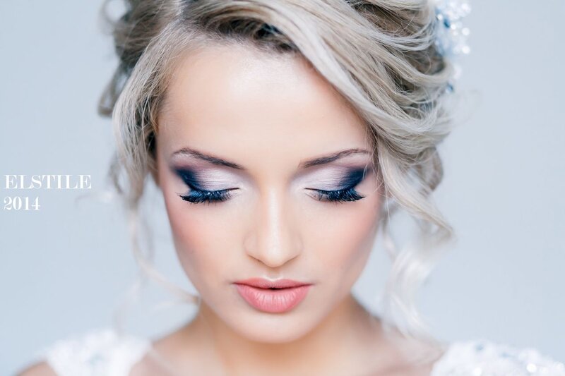 Woman with Makeup — White, Serene, Photograph, Hair