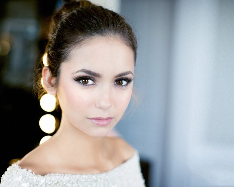 Woman with Makeup — White, Serene, Photograph