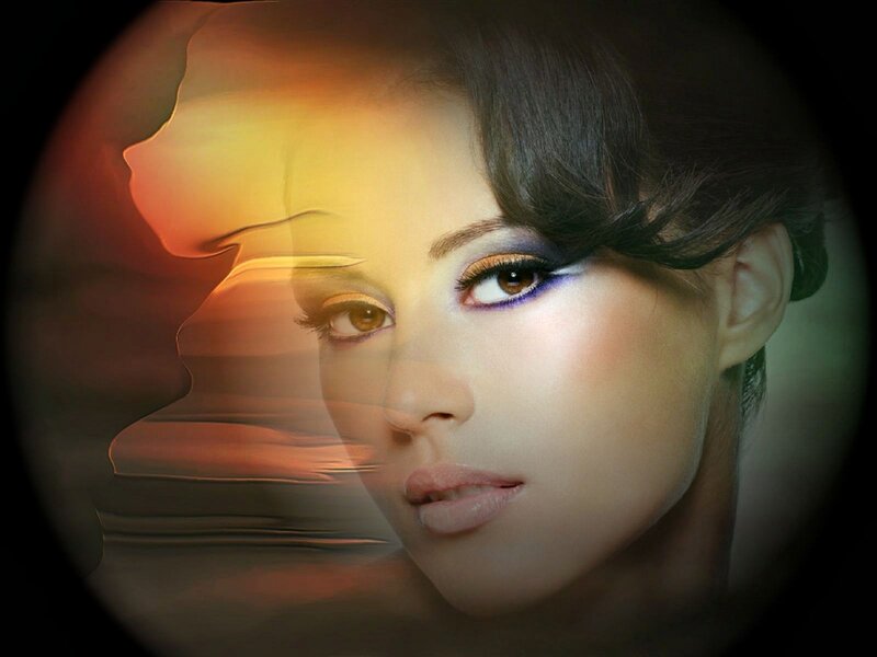 Woman with Makeup — Yellow