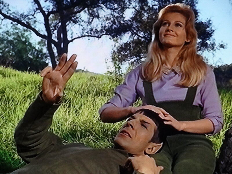 Woman with Man in Field