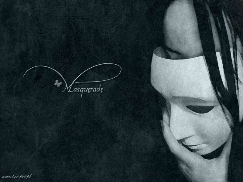 woman with mask and butterfly
