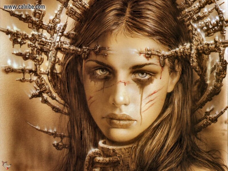 woman with mechanical crown