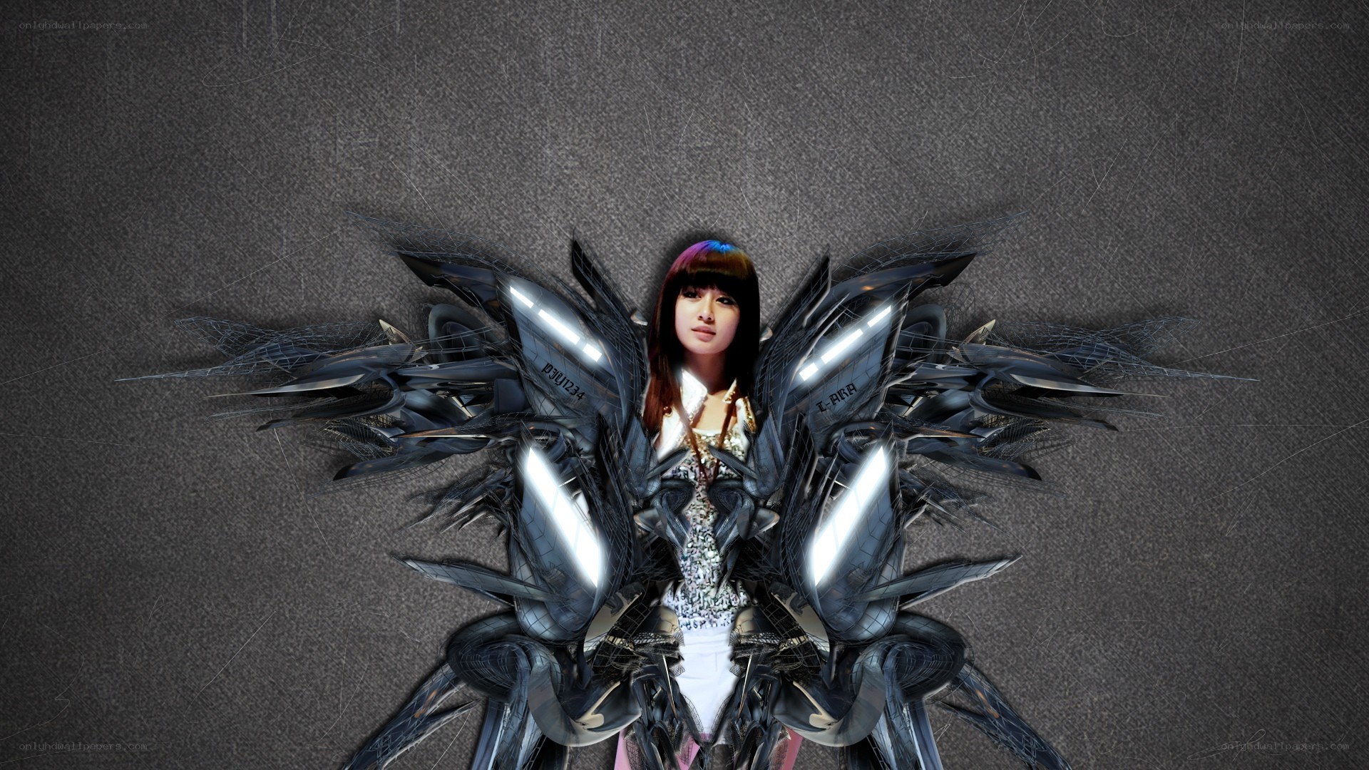 woman with mechanical wings