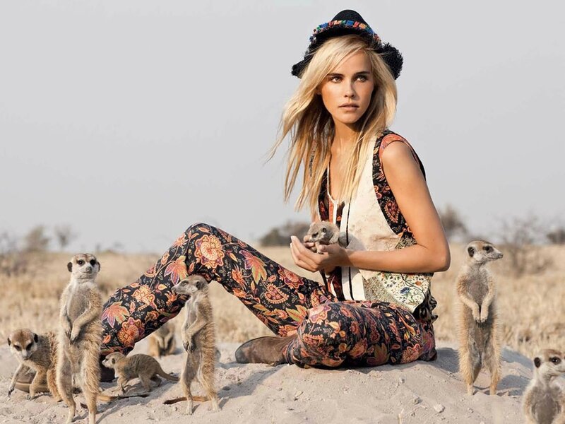 Woman with Meerkats