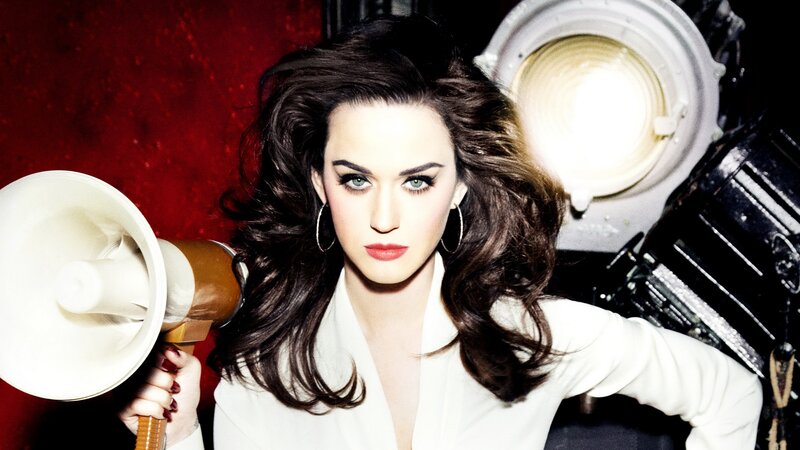 woman with megaphone and spotlight