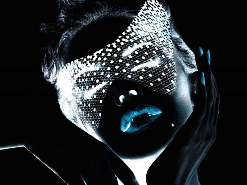 Woman with Mesh Mask