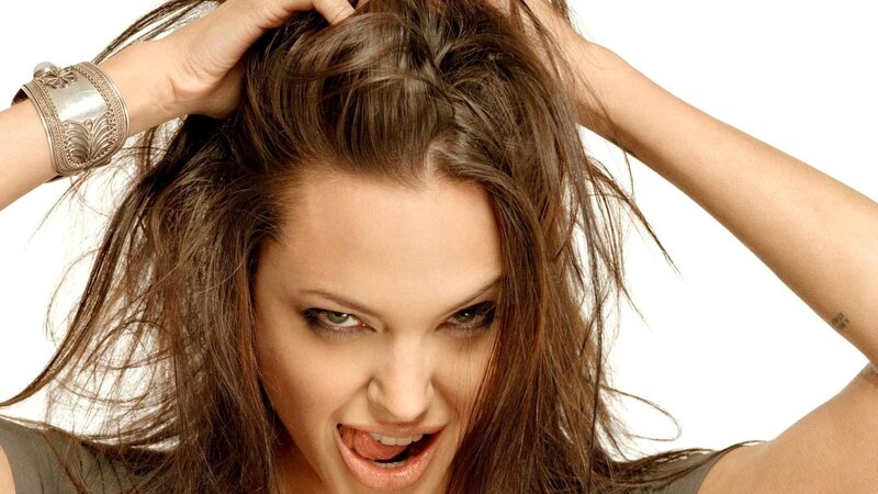 woman with messy hair