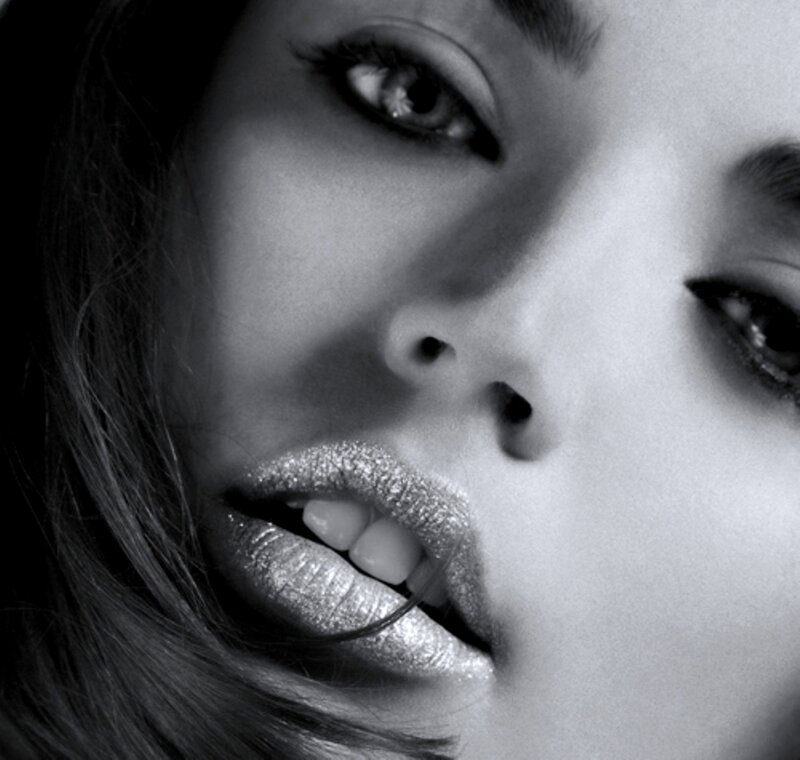 Woman with Metallic Lips