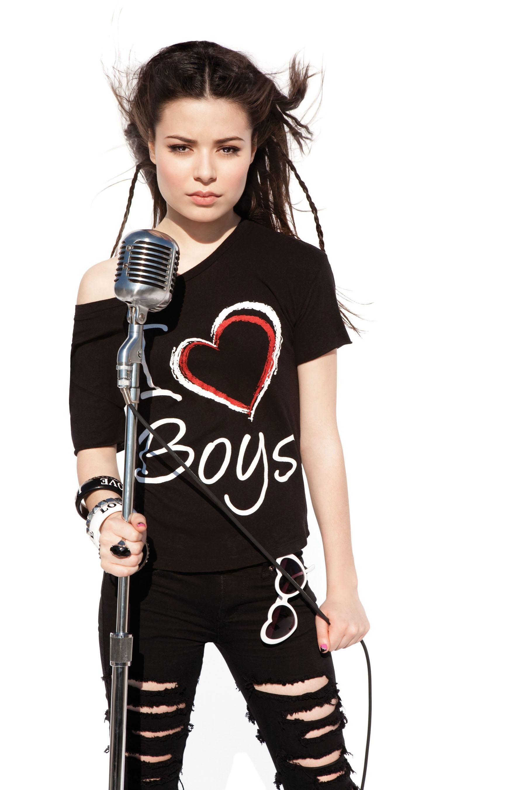 woman with microphone