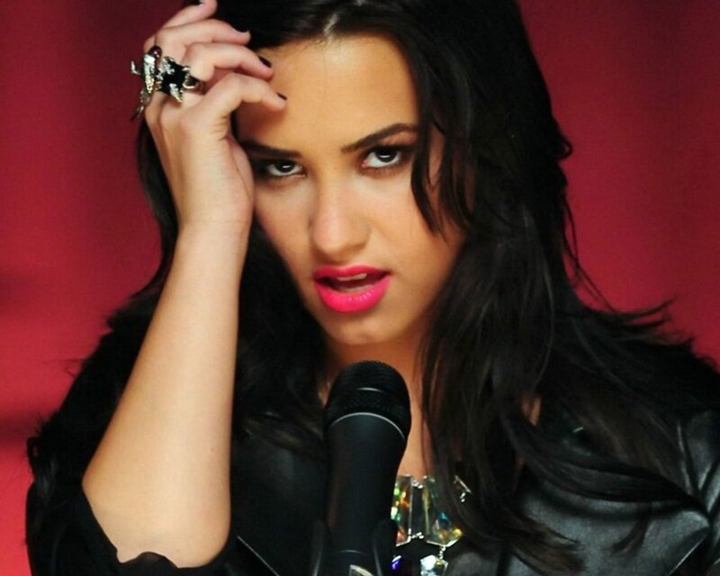 Woman with Microphone — Black, Dramatic, Photograph, Ring