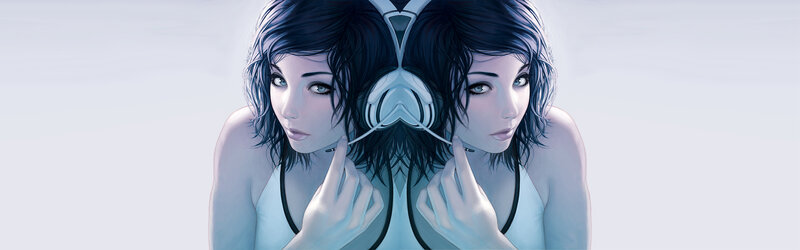 woman with mirrored reflection