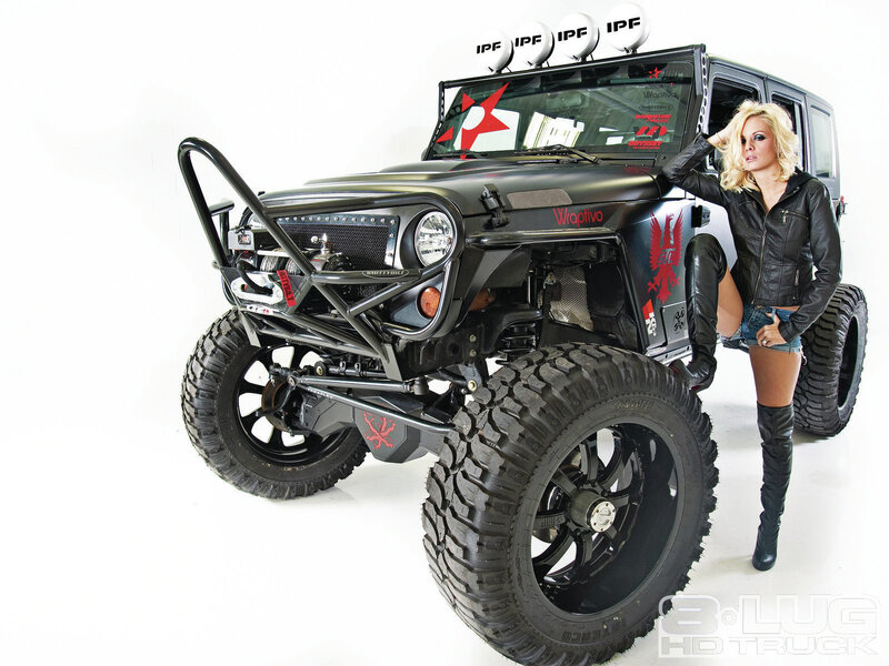 Woman with Modified Jeep