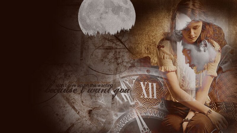 woman with moon and clock