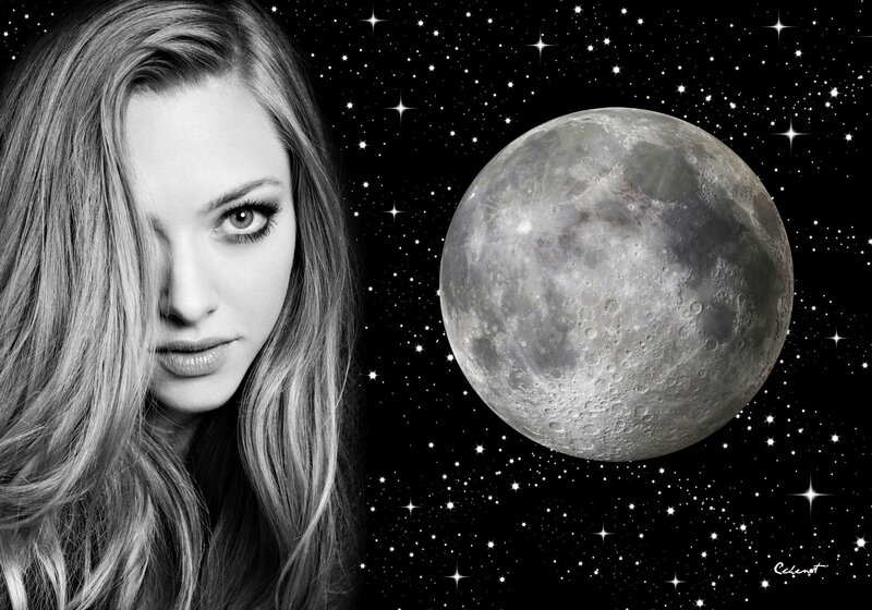 Woman with Moon — Black