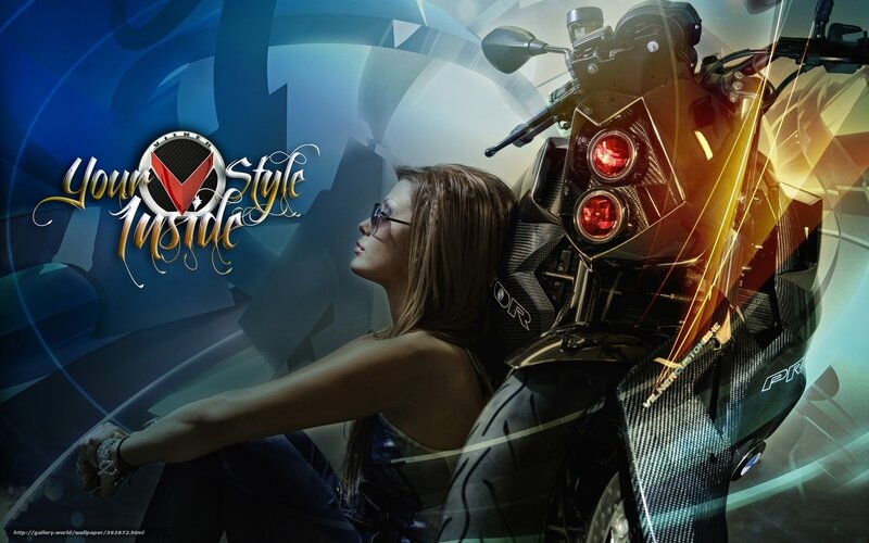 woman with motorcycle