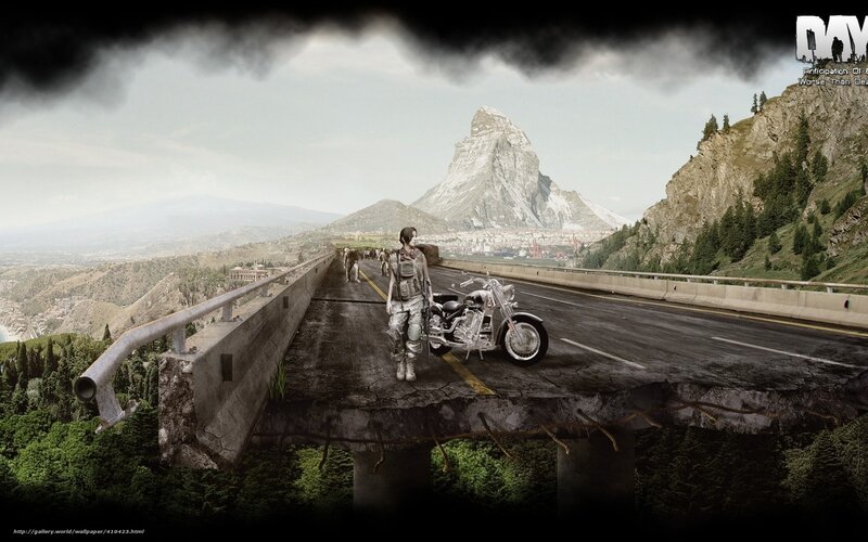 Woman with Motorcycle — Gray, Dramatic
