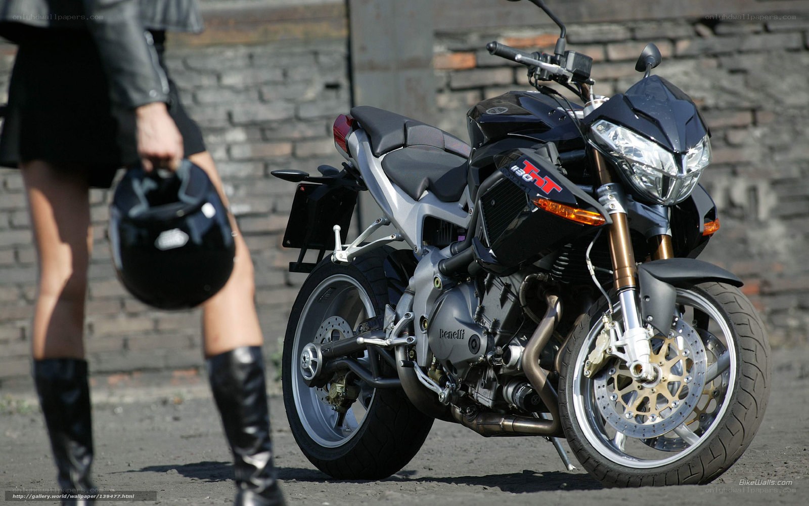 woman with motorcycle