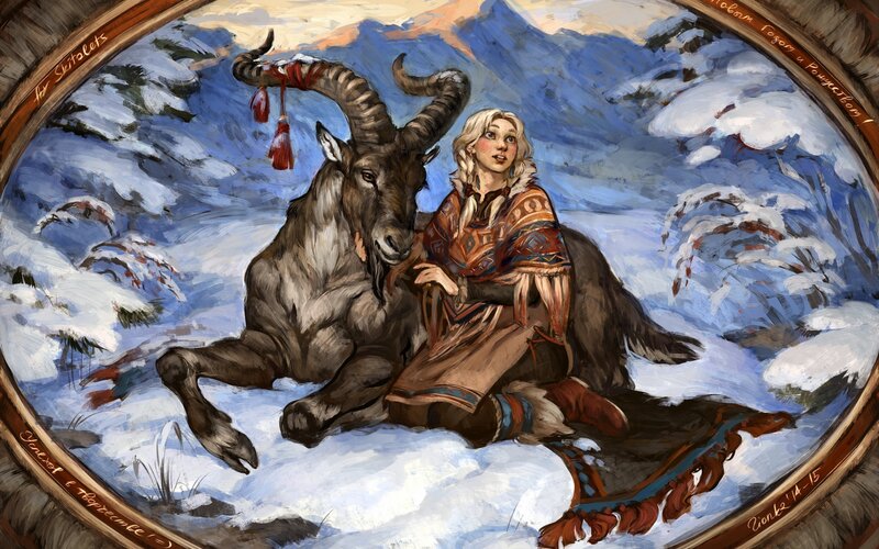 Woman with Mountain Goat